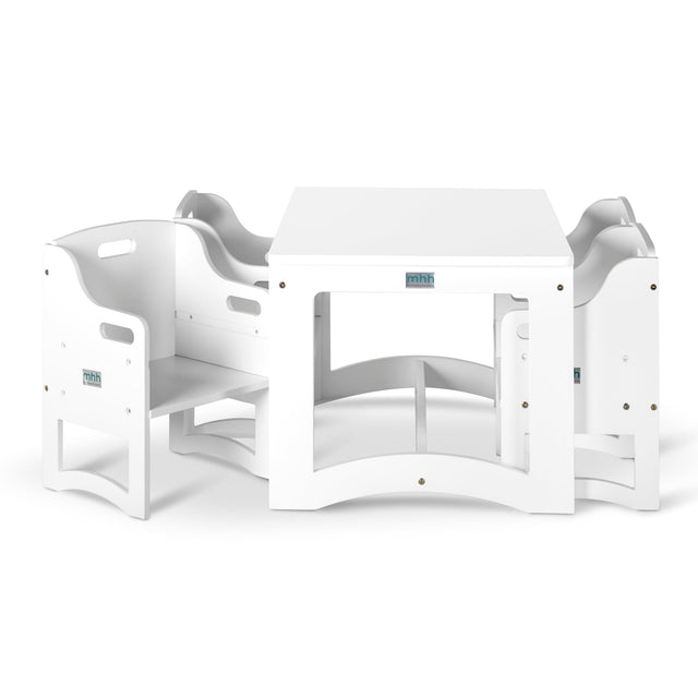 Aspire Montessori Table & 4 Chairs - White