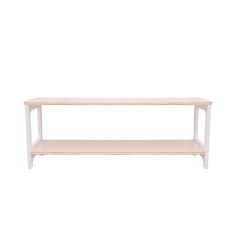 Aspire Single Shelf Bookshelf - White and Varnish