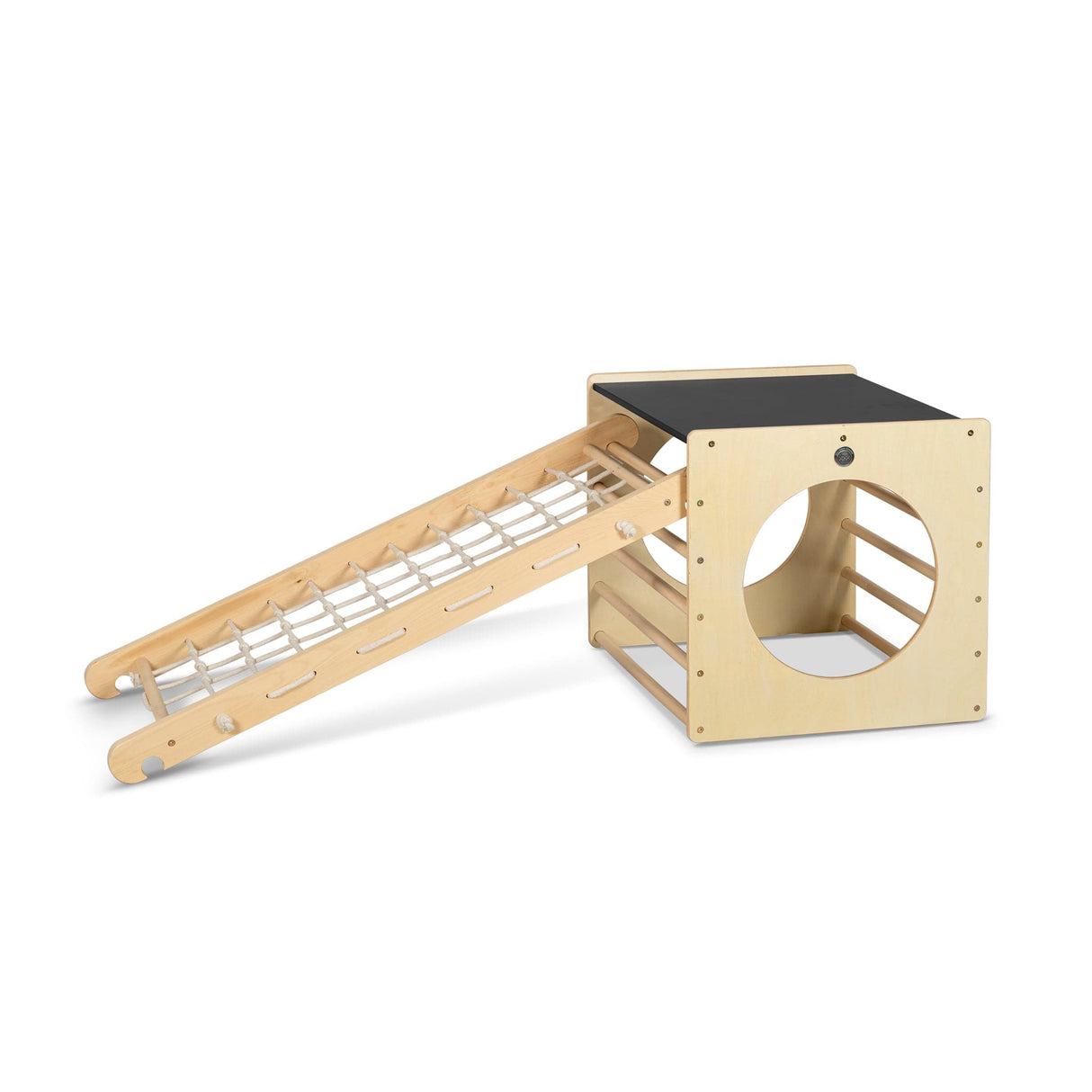 Baby Pikler Cube Scramble Net Set - Varnished