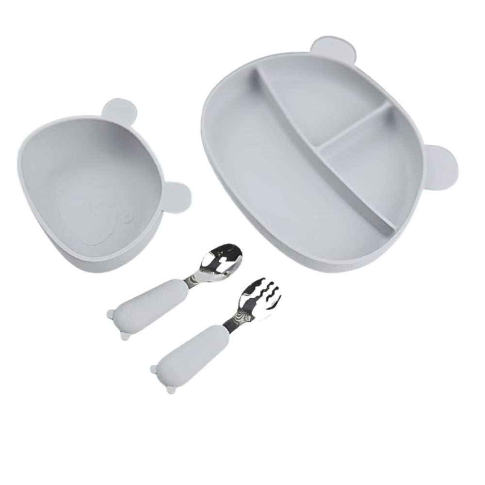 Bear Shaped Dinner Set Storm Grey