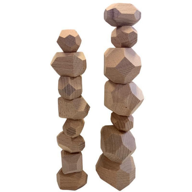 Beech Wood Stacking Stones Gems