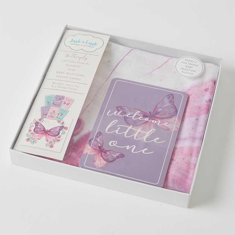 Butterfly Milestone Muslin Set
