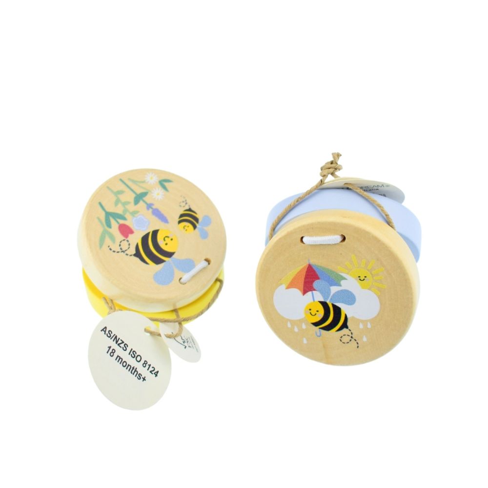 Buzzy Days Bee Wooden Castanets