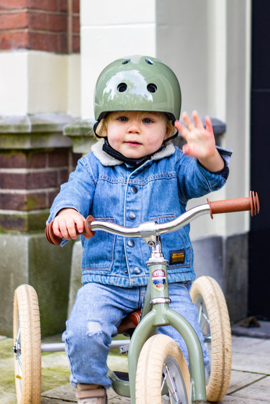 Vintage Green Helmet - Extra Small