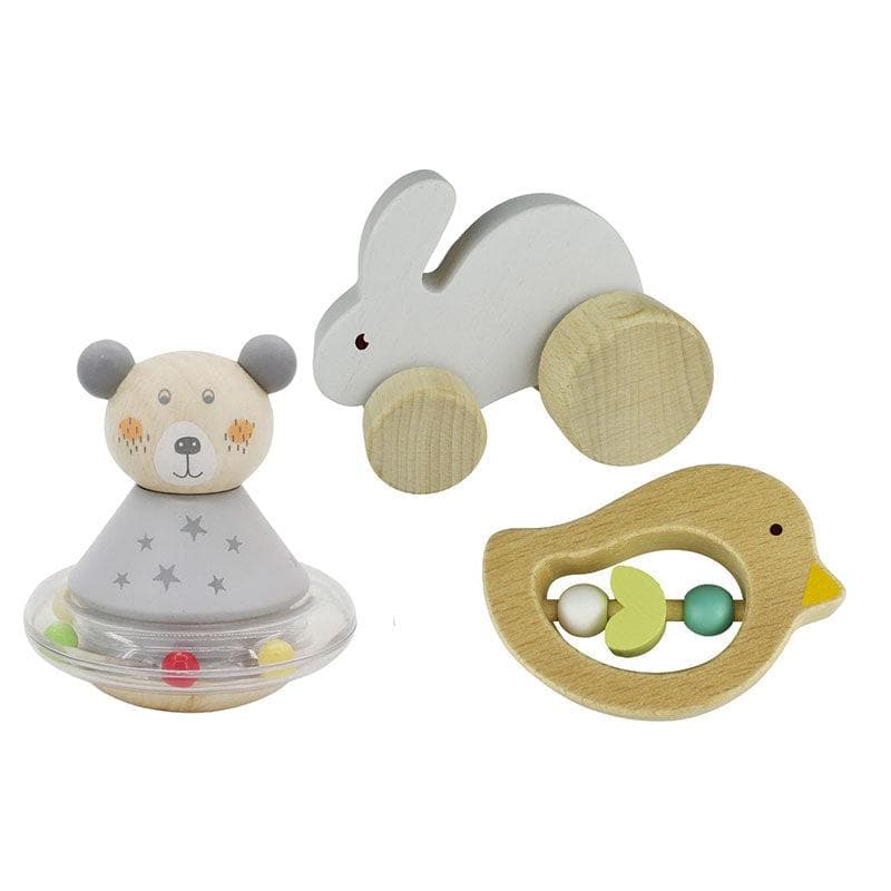 Calm and Breezy Baby Gift Set - Bunny Bird Bear