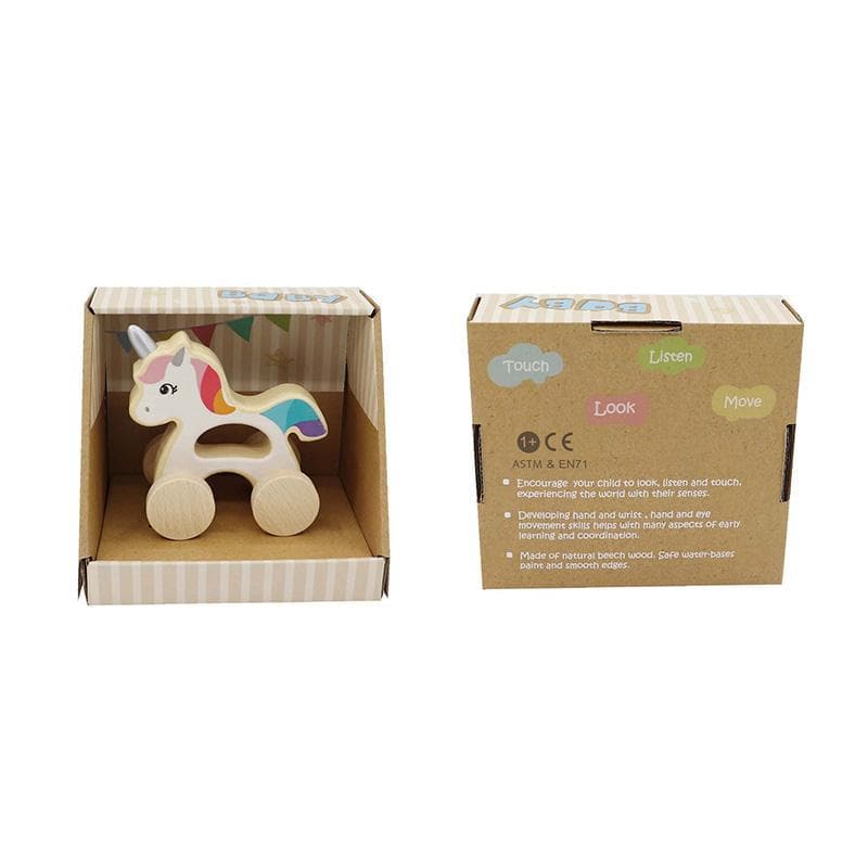 Calm and Breezy Wooden Unicorn Car