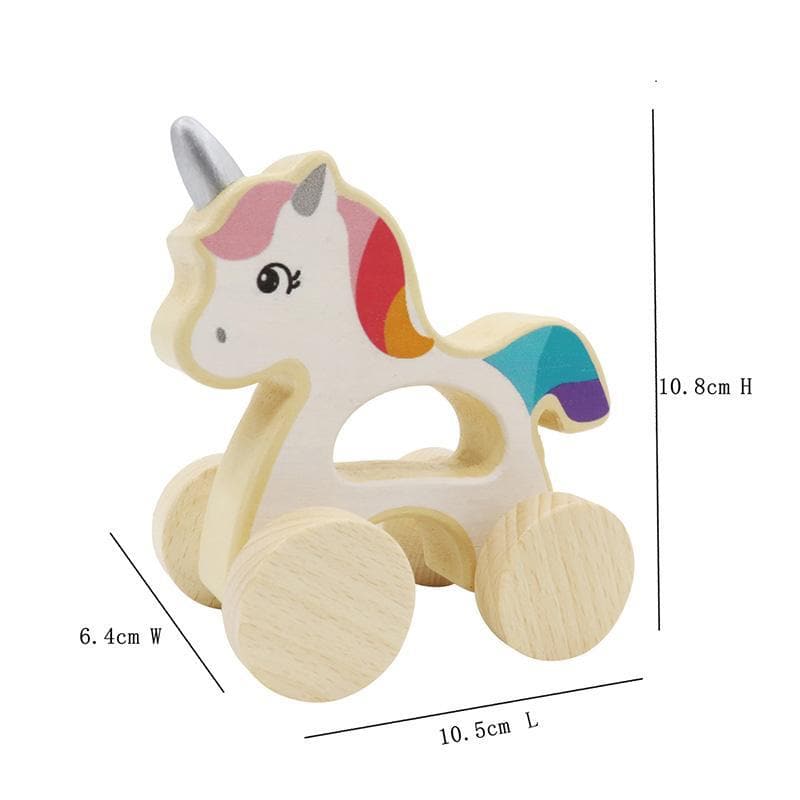 Calm and Breezy Wooden Unicorn Car