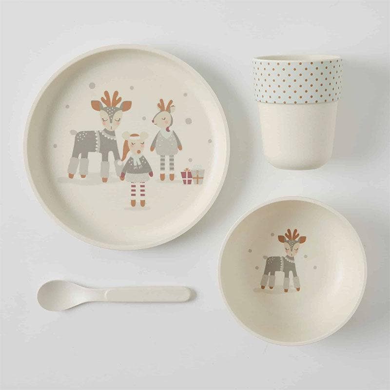 Christmas Helpers Bamboo 4pc Dining Set