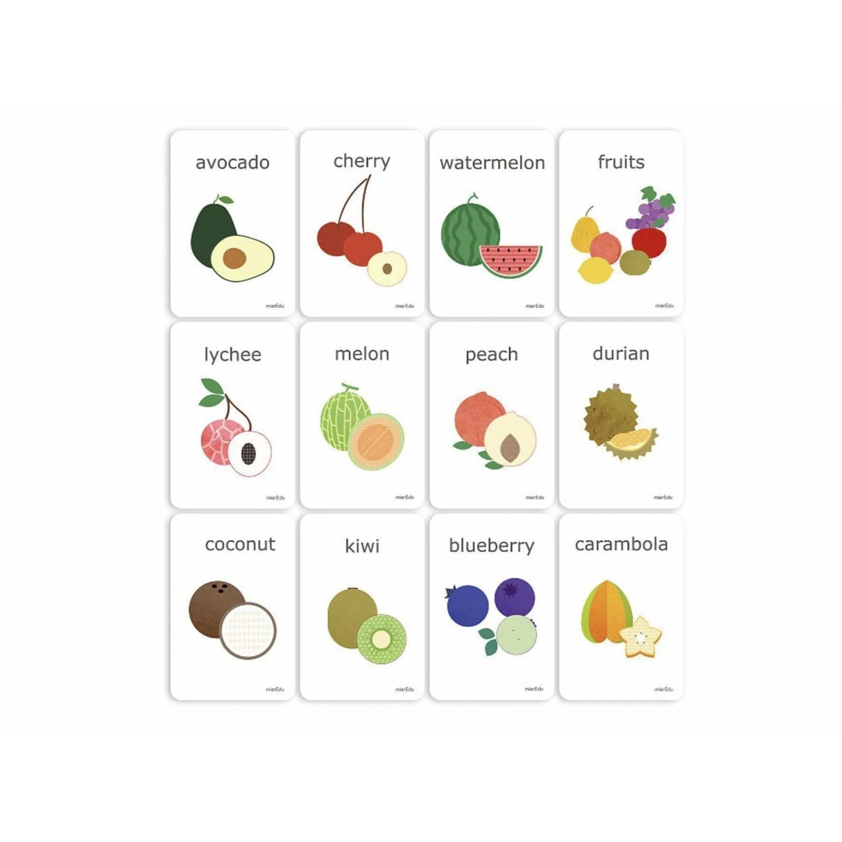Cognitive Flash Cards - Fruit