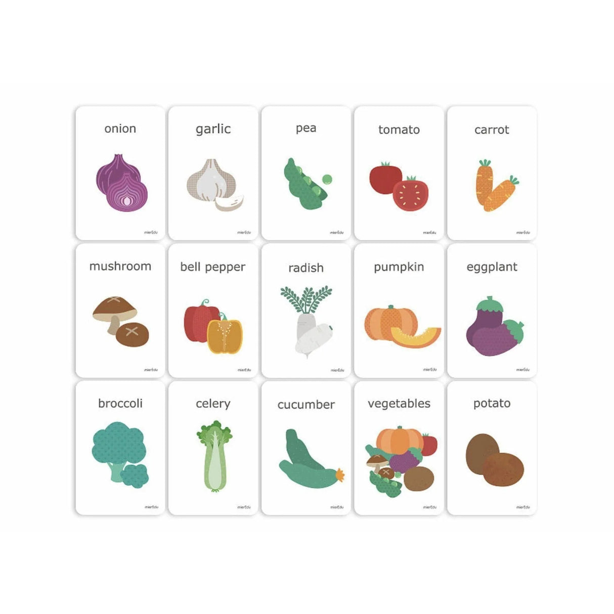 Cognitive Flash Cards - Vegetables