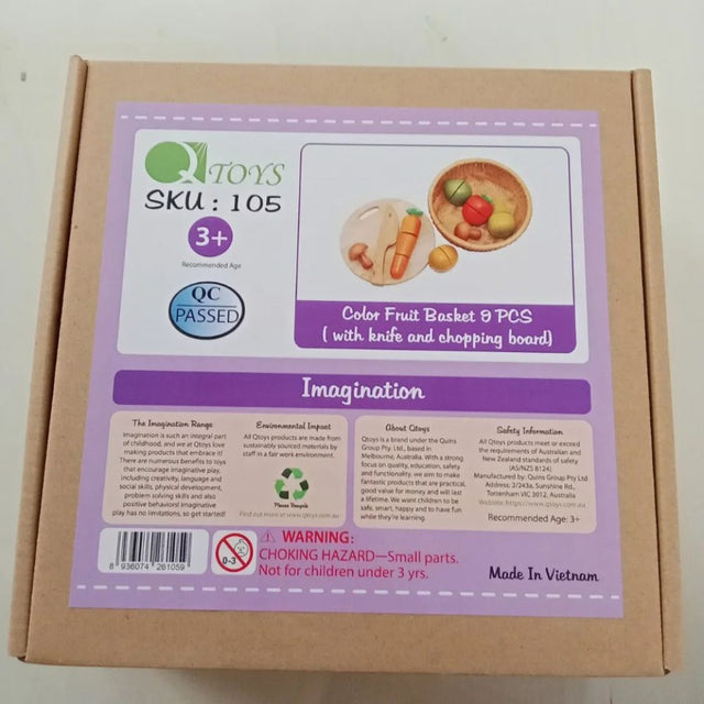 Coloured Fruit Basket (with knife & cutting board)