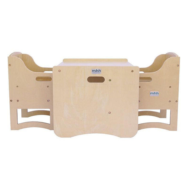 Combination Table & 2 Chairs - Varnished