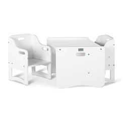 Combination Table & 2 Chairs - White