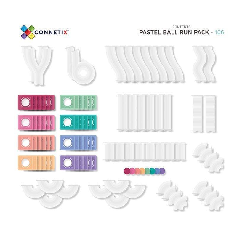 Connetix Pastel Ball Run Pack 106pc