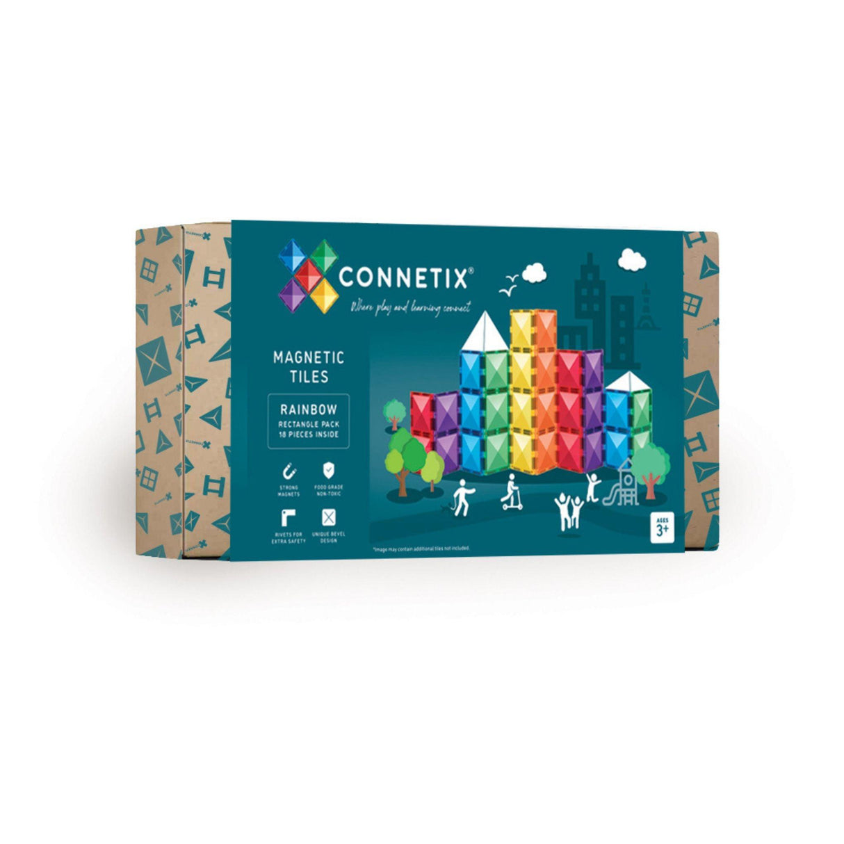 Connetix Rainbow Rectangle Pack 18pc