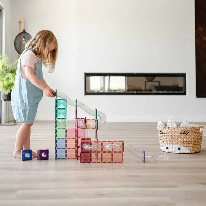 Connetix Tiles 200 Piece Pastel Ball Run Bundle