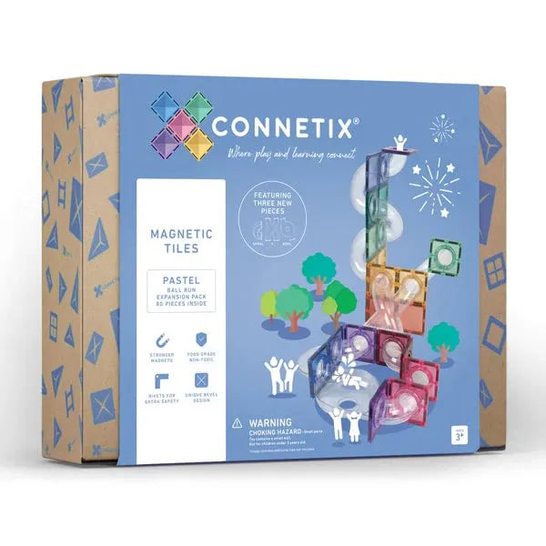 Connetix Tiles 200 Piece Pastel Ball Run Bundle