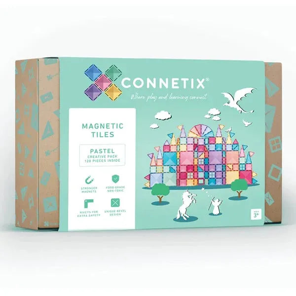 Connetix Tiles 200 Piece Pastel Ball Run Bundle