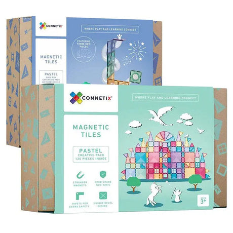 Connetix Tiles 200 Piece Pastel Ball Run Bundle