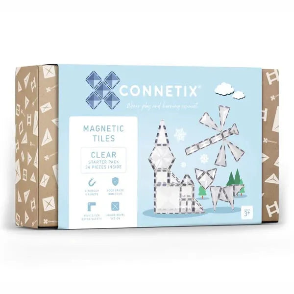 Connetix Tiles 36 Piece Clear Pack Bundle