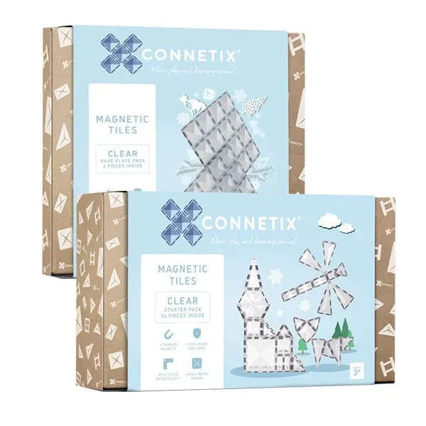 Connetix Tiles 36 Piece Clear Pack Bundle
