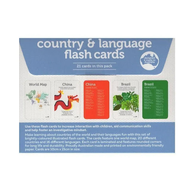 Country and Language Flashcards Set