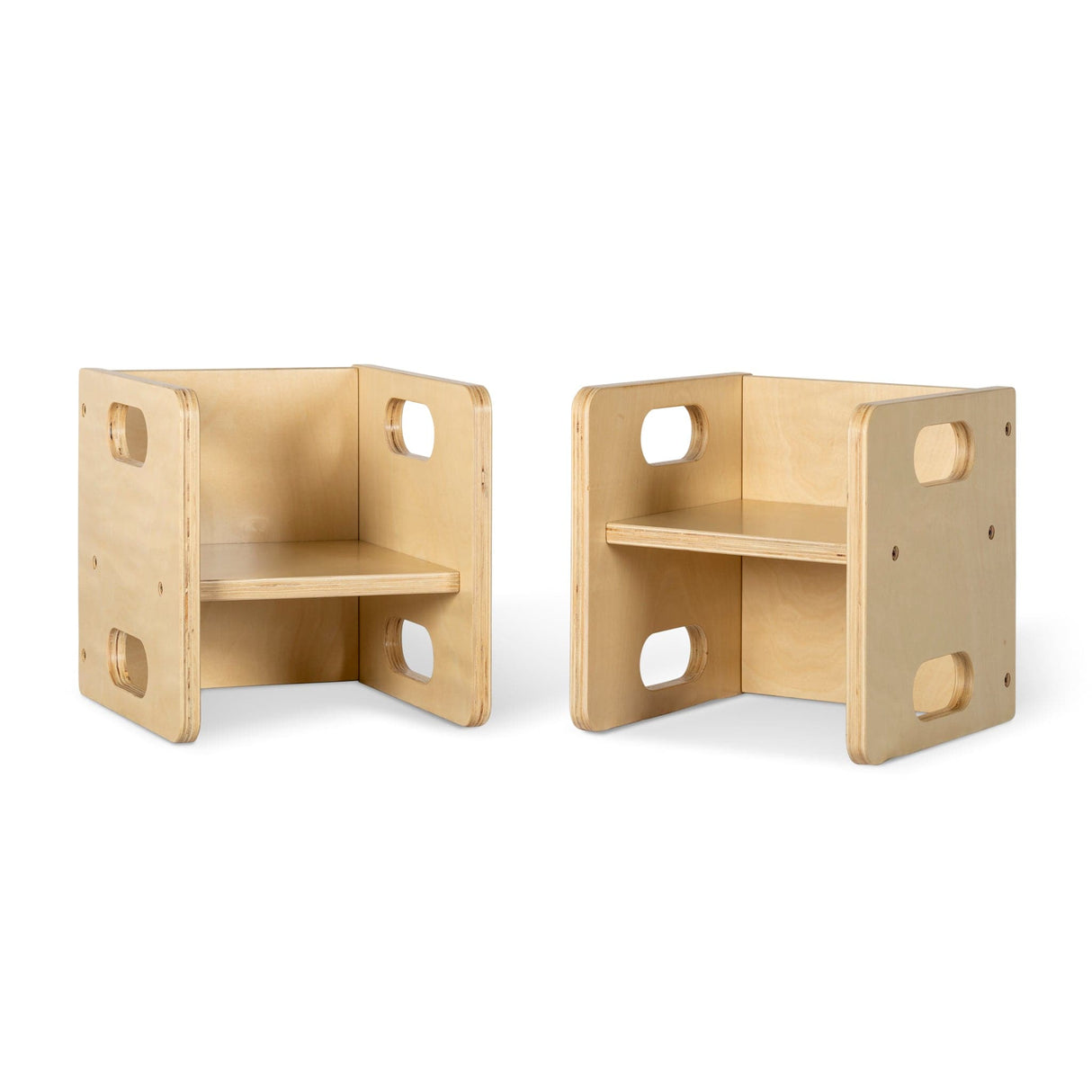 Cube Weaning Table & 2 Chairs - Varnished