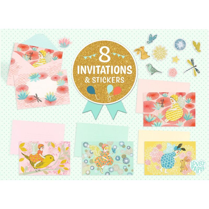Fairies Card & Blank Invitation Set