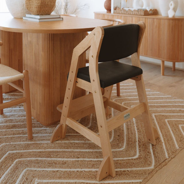 Dine and Grow TODDLER DINING CHAIR - Black & Varnish