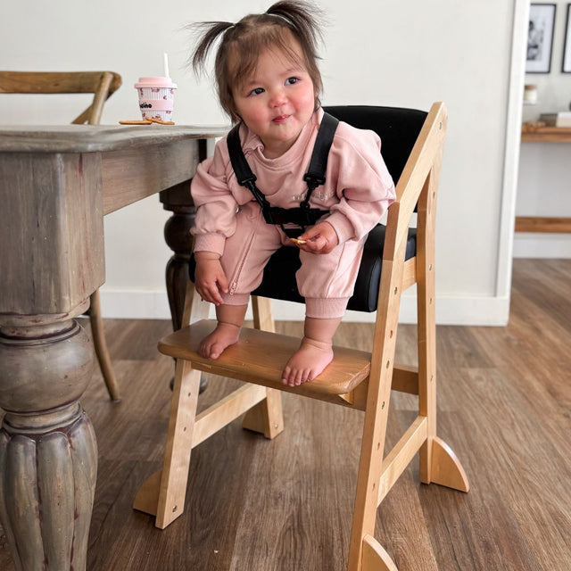 Dine and Grow TODDLER DINING CHAIR - Black & Varnish