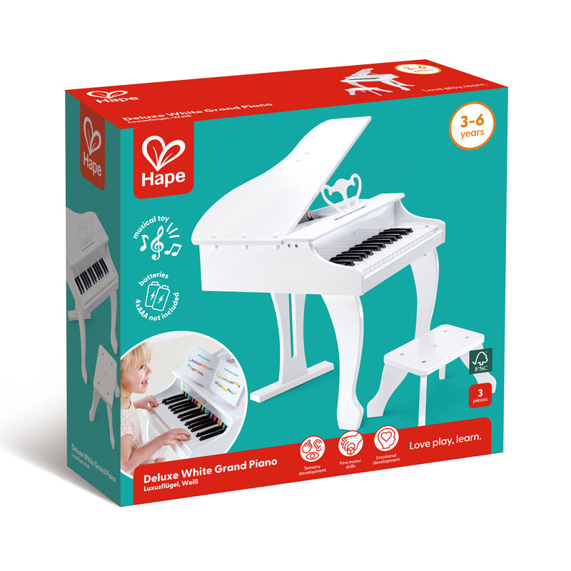 Deluxe White Grand Piano