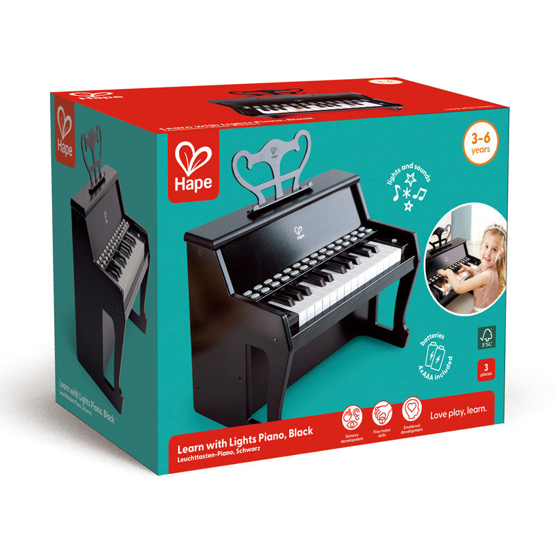 Learn with Lights Piano, Black