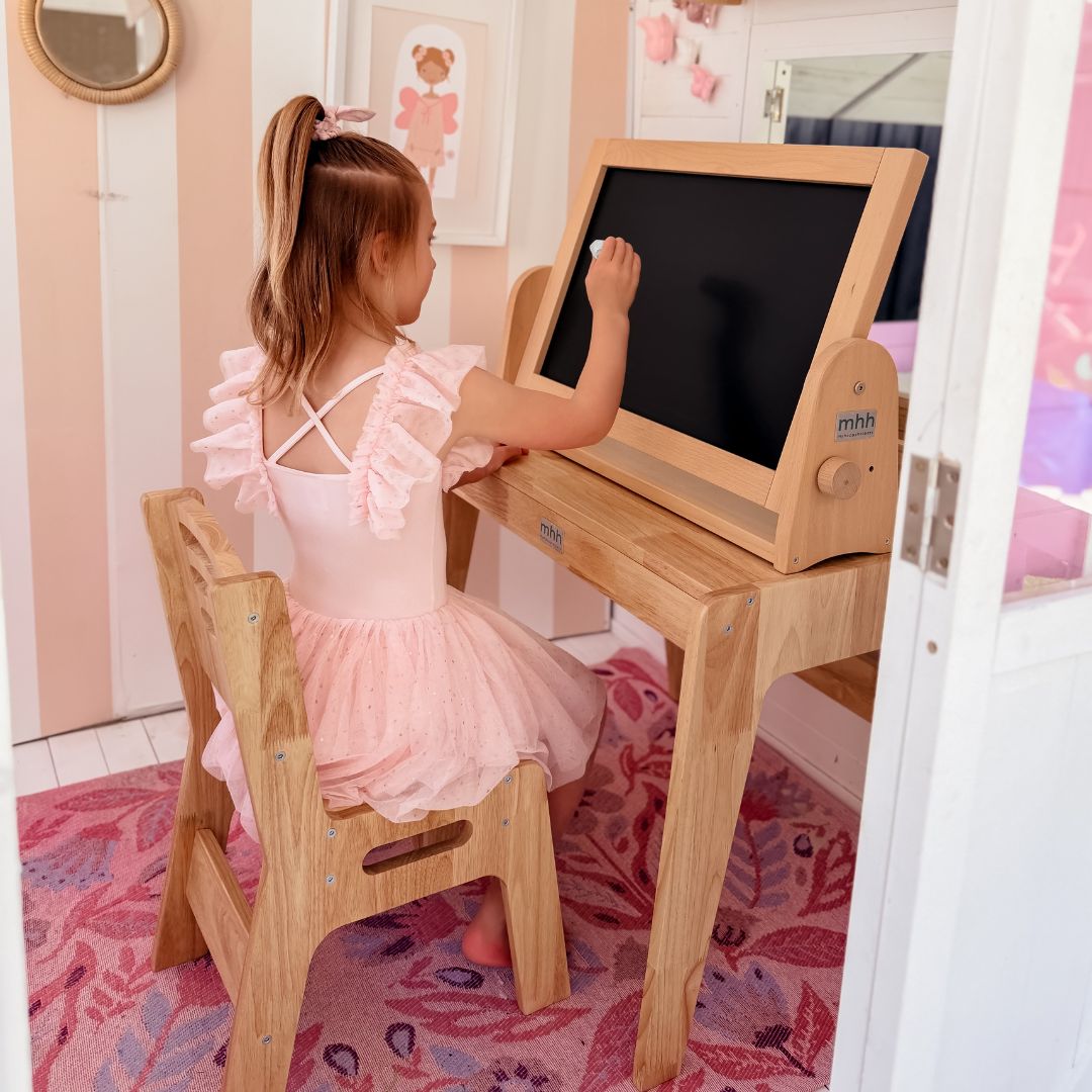 Solid Wood Study Table Set