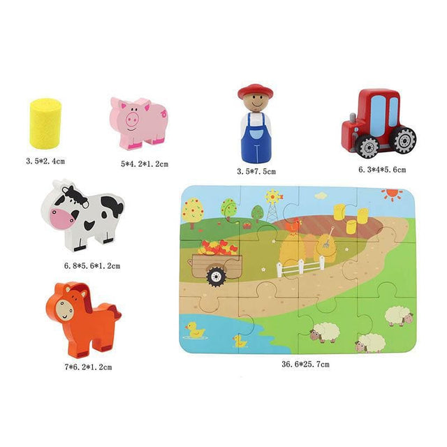 Farm Playset in Tin Case
