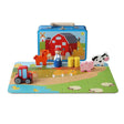 Farm Playset in Tin Case