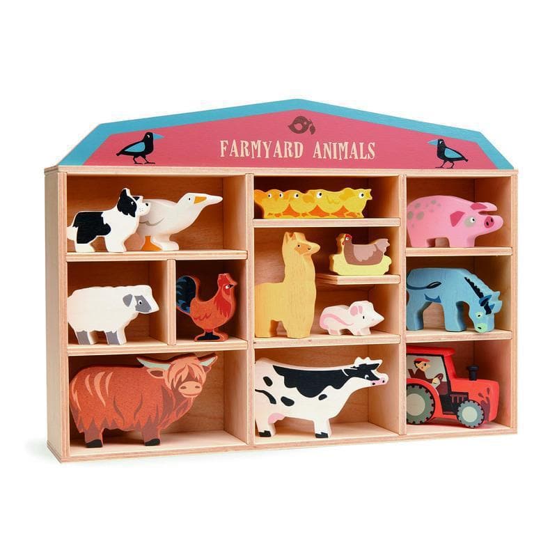 Farmyard Animals Display Shelf Set