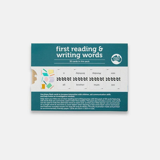 First Reading and Writing Words Flash Cards