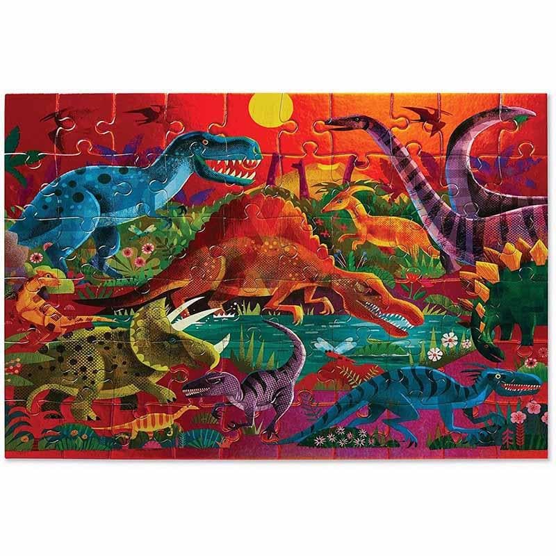 Foil Puzzle 60pc - Dazzling Dinos