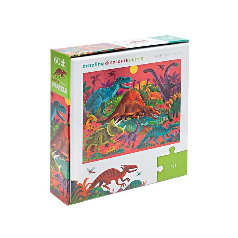 Foil Puzzle 60pc - Dazzling Dinos