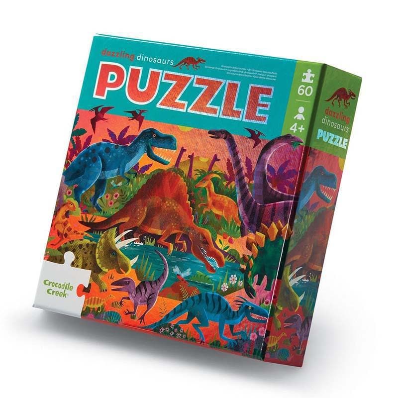 Foil Puzzle 60pc - Dazzling Dinos