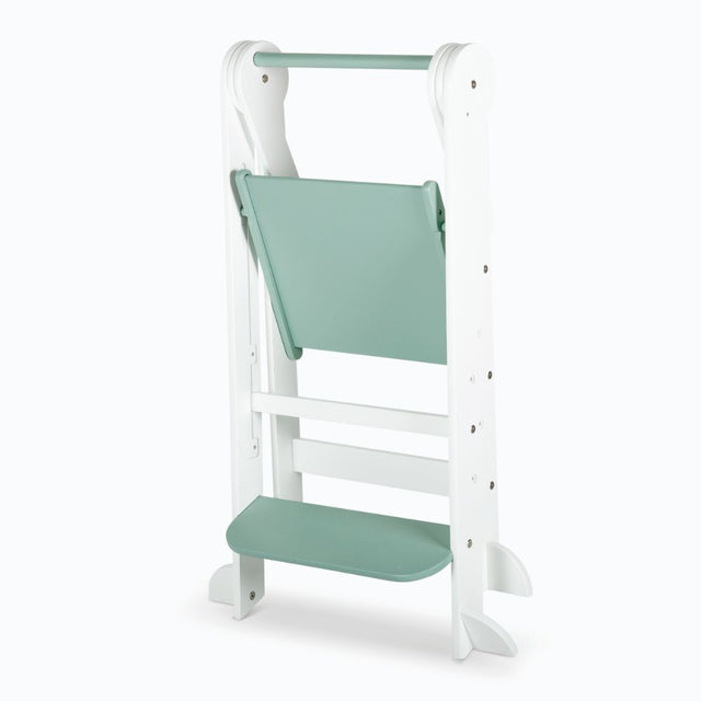 Folding Learning Tower - White / Sage LIMITED EDITION