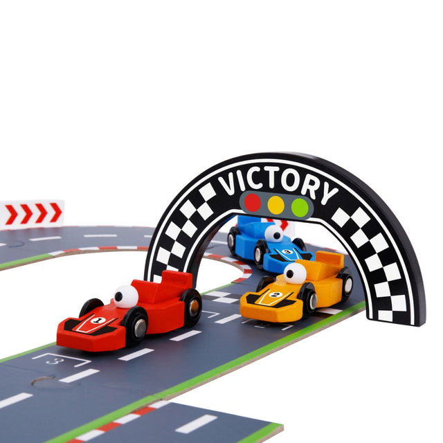 Formula racing puzzle playmat
