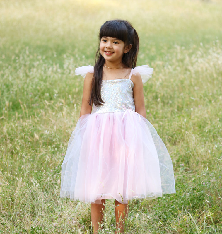 Pink Sequins Princess Dress
