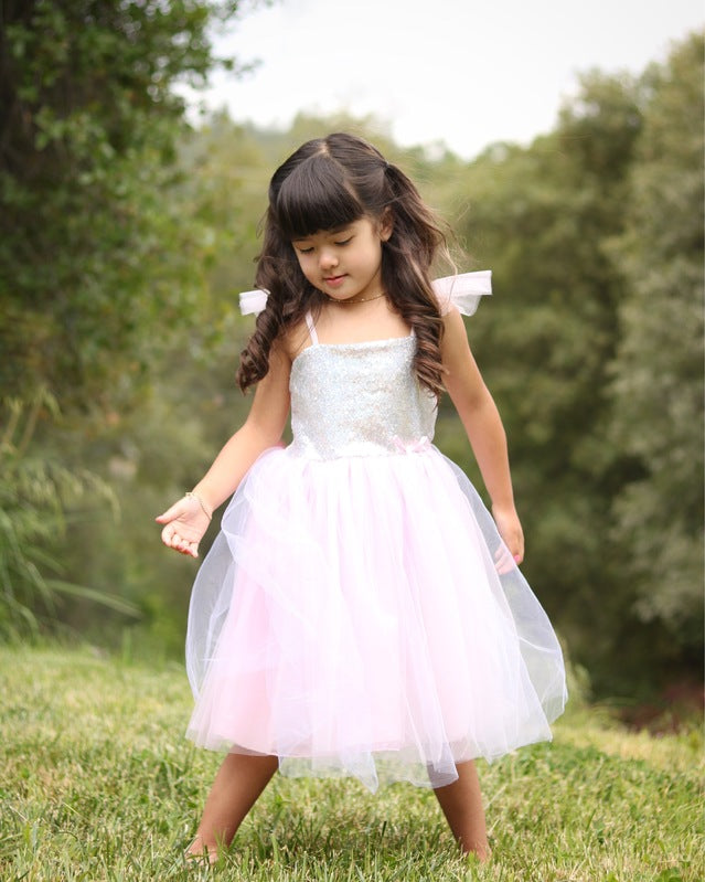 Pink Sequins Princess Dress