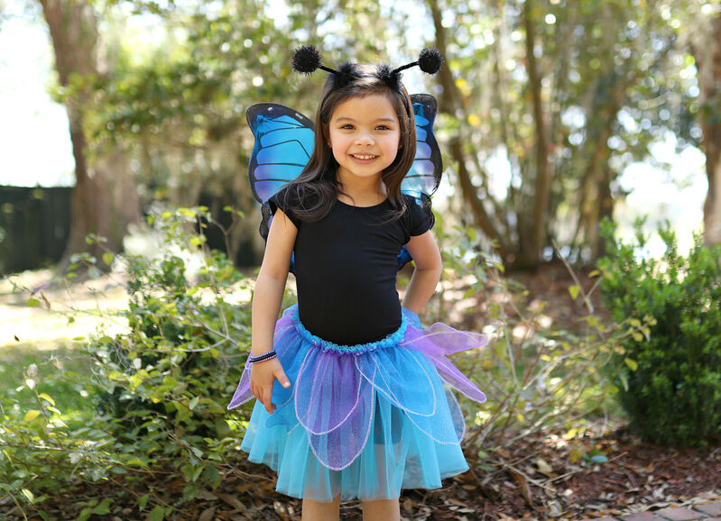 Midnight Butterfly Tutu with Wings & Headband