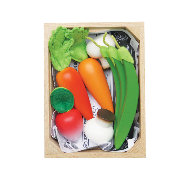 Harvest Vegetables Wooden Food Crate - 9 Piece