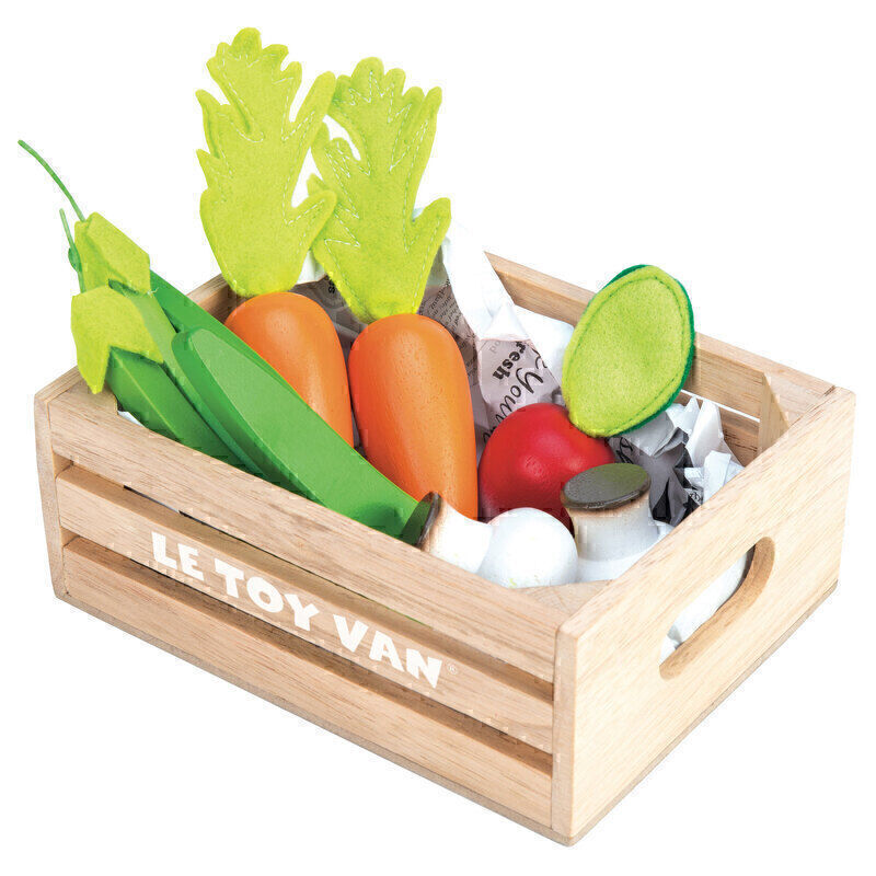 Harvest Vegetables Wooden Food Crate - 9 Piece