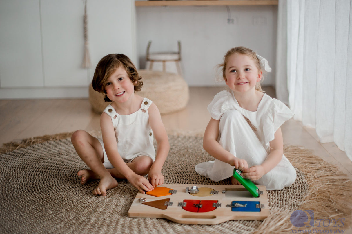 Wooden Lock Activity Board