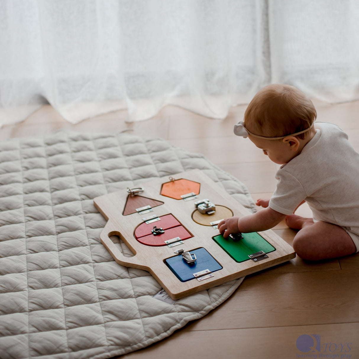 Wooden Lock Activity Board