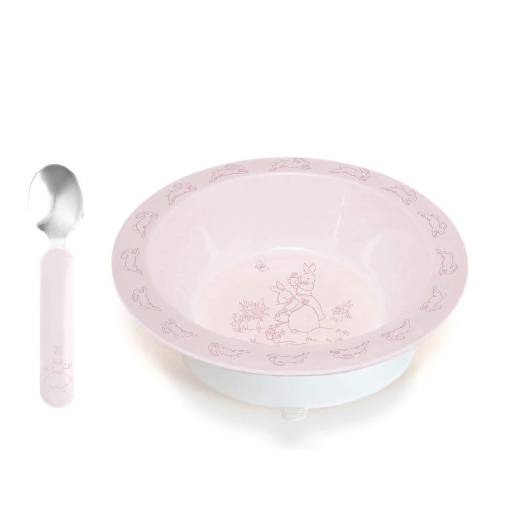 Bunnykins Suction Bowl with Spoon - Pink